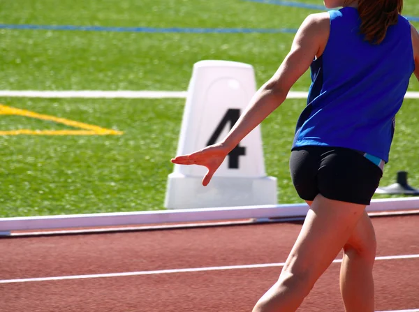 Stock image Girl on the track