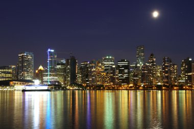 Vancouver downtown, ay gecesi