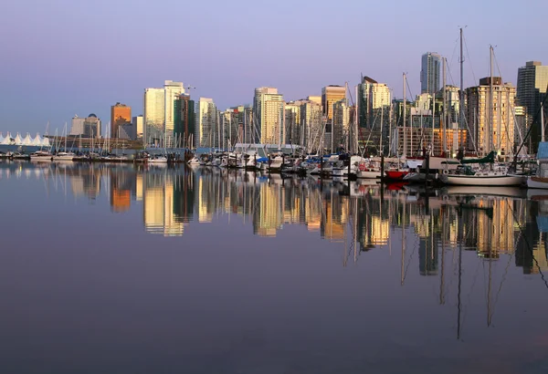 Vancouver akşam cityscape — Stok fotoğraf