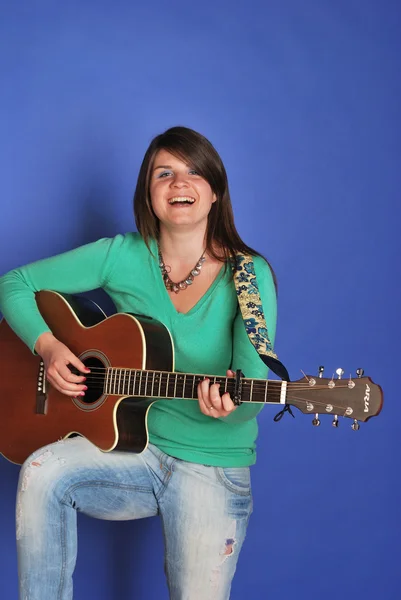 stock image Girl playing guitar