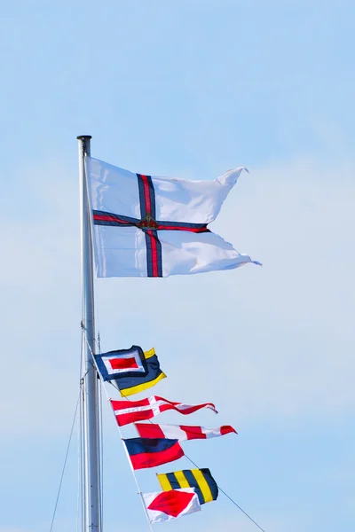 Морские флаги — стоковое фото