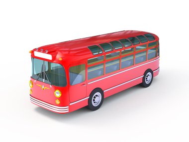 Kırmızı retro otobüs