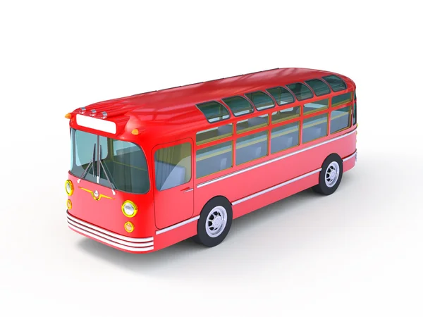 Красный ретроавтобус — стоковое фото