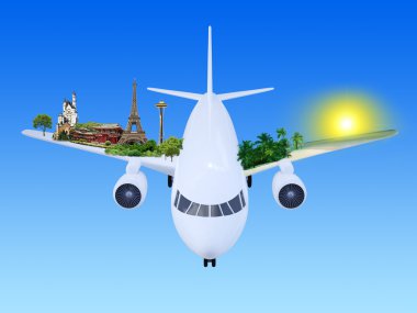 Travel airplane clipart