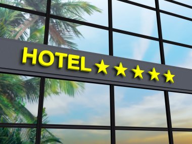 Hotel five stars clipart