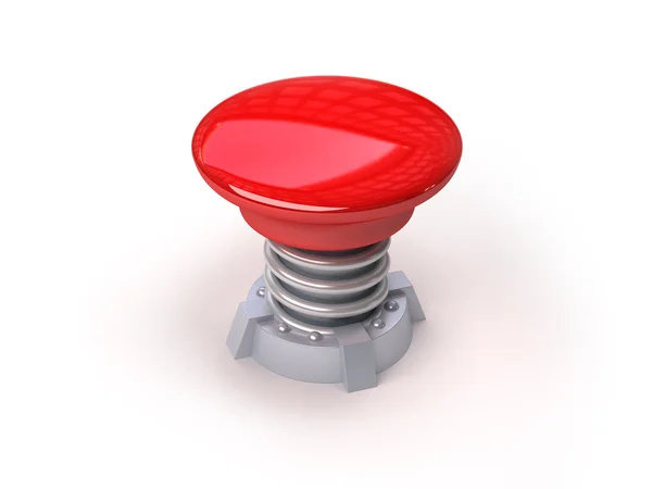 3D κόκκινο κουμπί — Φωτογραφία Αρχείου