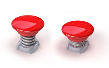 3D kırmızı düğme