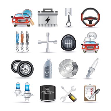 Car parts and service clipart