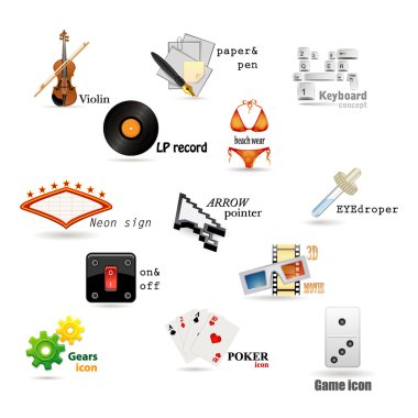 Vector set of icons clipart