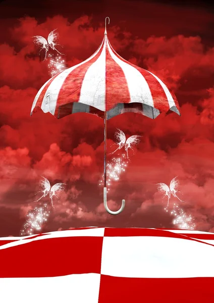 Wonderland series -magic umbrella — Stock Photo, Image