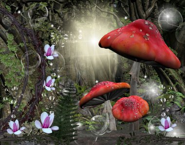 Magic forest clipart