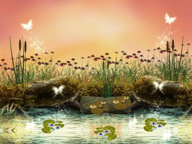 Enchanted nature series - enchanted river clipart