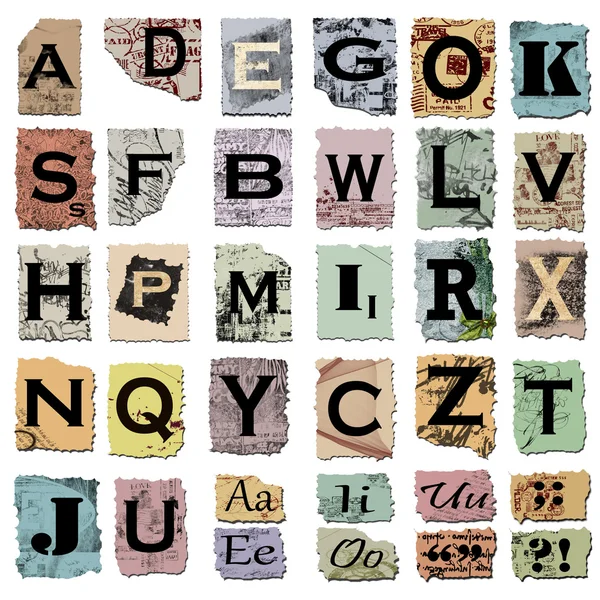 Vintage alfabesi — Stok fotoğraf