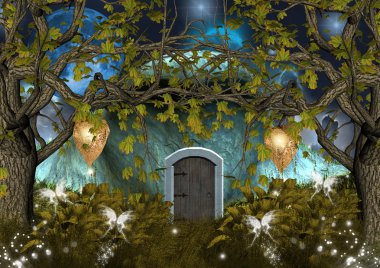 Enchanted nature series - Dwarf house clipart