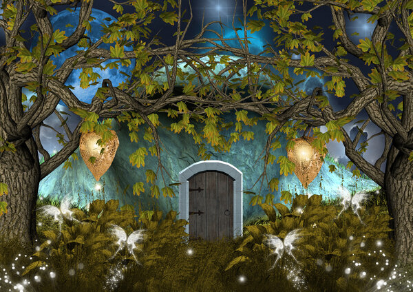 Elves house illustration