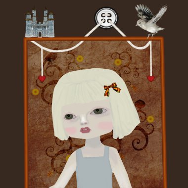 Gothic little lady clipart