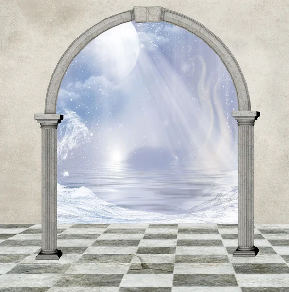 The world through the door — Stock Photo, Image