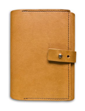 Leather case notebook isolated clipart