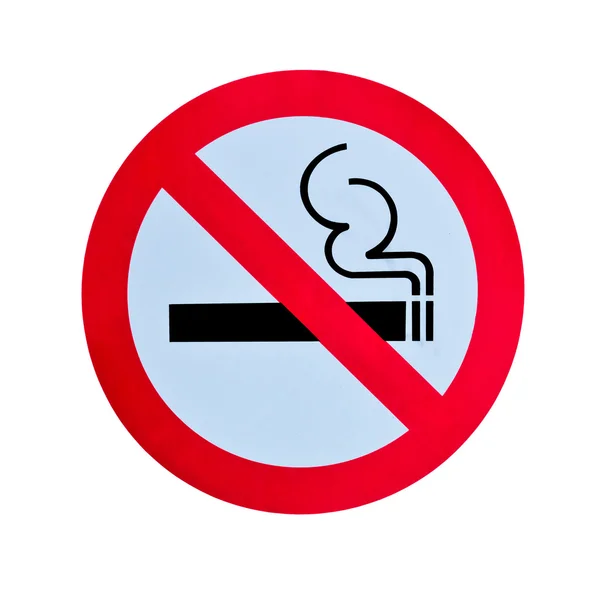 No smoking warning sign isolated — Stock Photo, Image