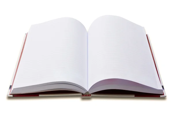 Biały Uwaga książka na białym tle — Zdjęcie stockowe