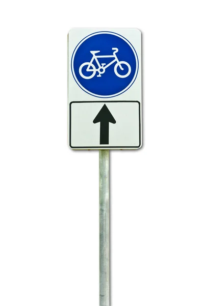 自転車道路の標識 — ストック写真