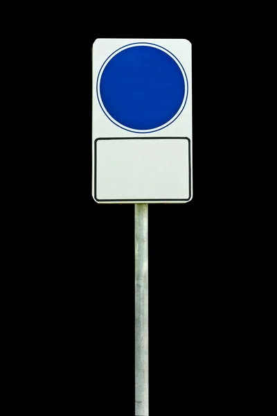 Izole mavi boş işareti — Stok fotoğraf