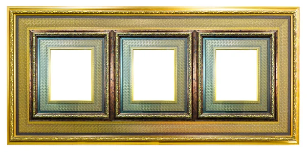 Старовинний стиль золота рамка фотографій — стокове фото