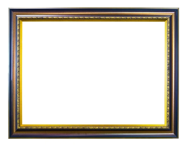 Marco de imagen de madera dorada aislado —  Fotos de Stock