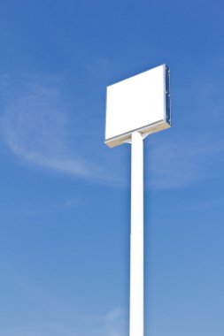 Blank sign against blue sky clipart