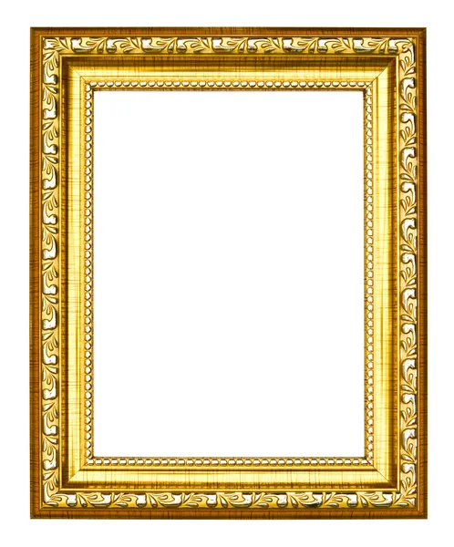 Złoty drewno fotografia budowa obrazu na białym tle — Zdjęcie stockowe