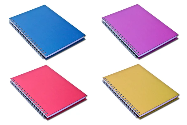 Caderno isolado no fundo branco — Fotografia de Stock