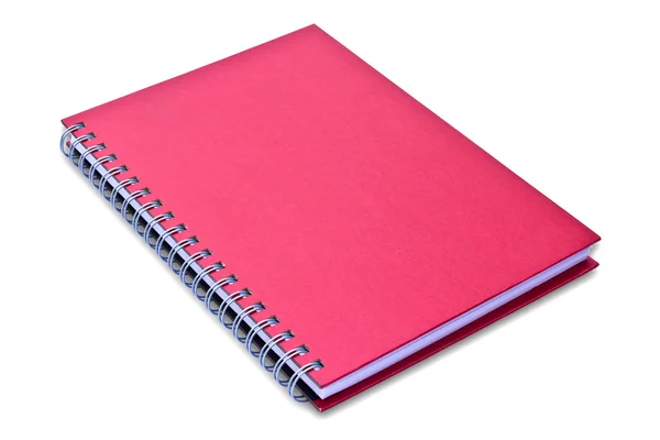 孤立的红色笔记本 — 图库照片