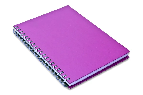 Cahier violet isolé — Photo