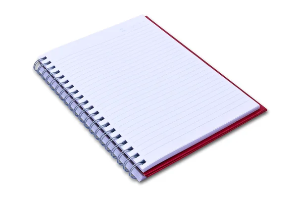 Red notebook isolated — Stock Photo, Image