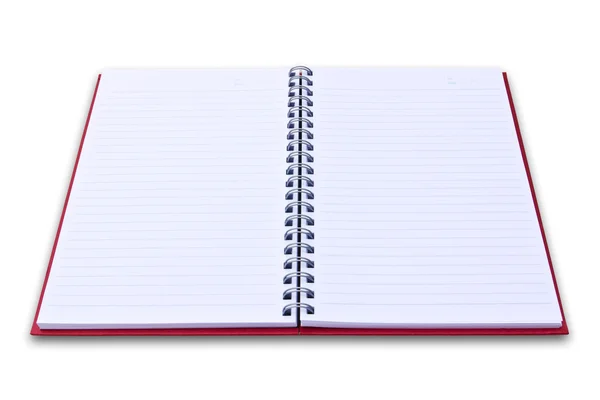 Cuaderno rojo aislado —  Fotos de Stock