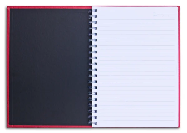 Elszigetelt piros notebook — Stock Fotó