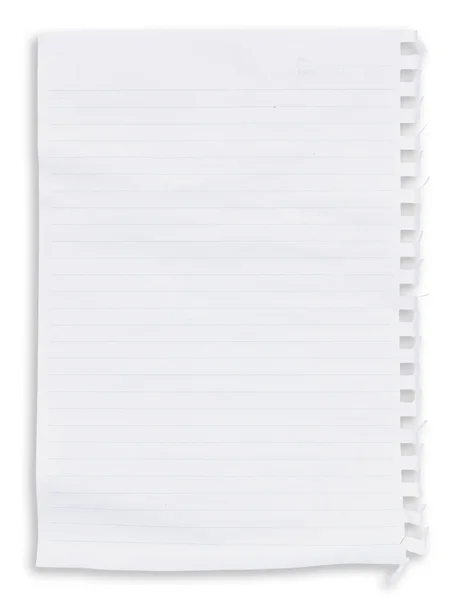 Biały zmięty papier na białym tle — Zdjęcie stockowe