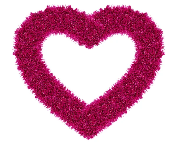 粉红色的爱的心 — 图库照片