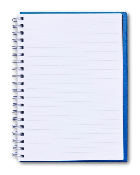 孤立的蓝色笔记本 — 图库照片