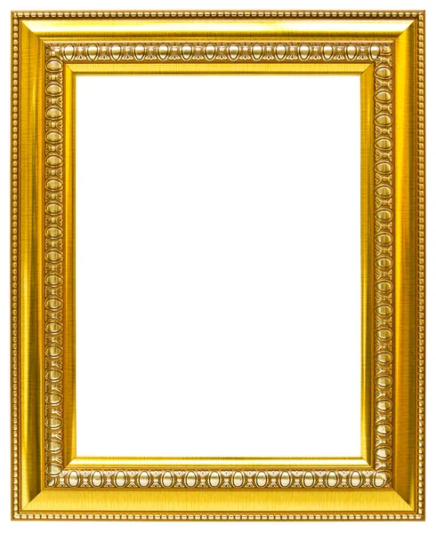 Golden wood frame isolated — Stock Photo, Image