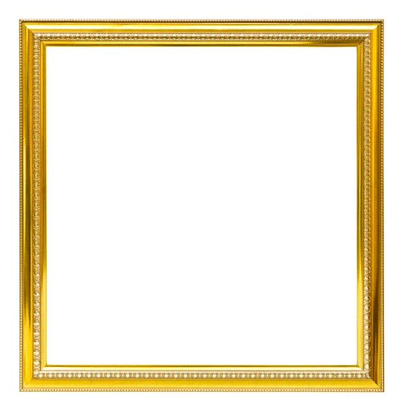 Золота дерев'яна рамка ізольована — стокове фото