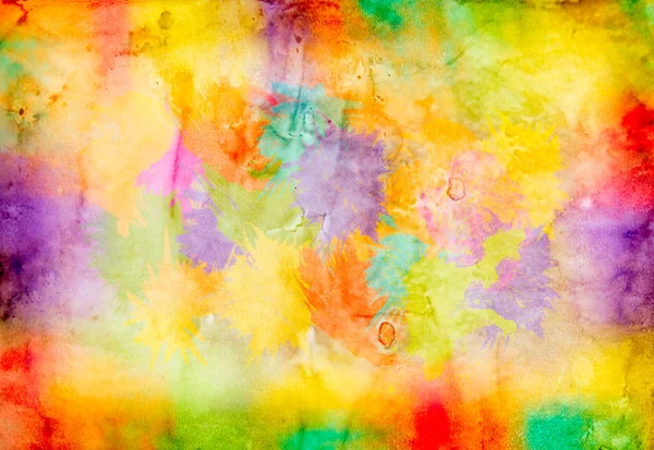 Watercolor painting on grunge background — Stock Photo, Image