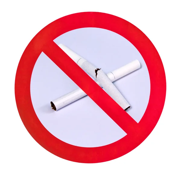 No smoking warning sign isolated — Stock Photo, Image