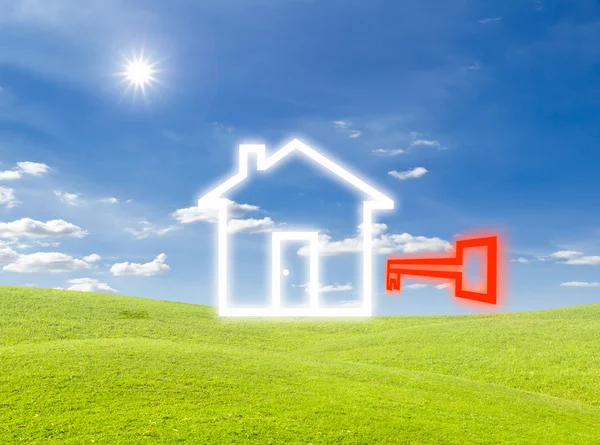 Key of house icon — Stock Photo, Image