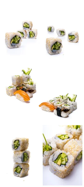 Rollos de verduras y sushi —  Fotos de Stock