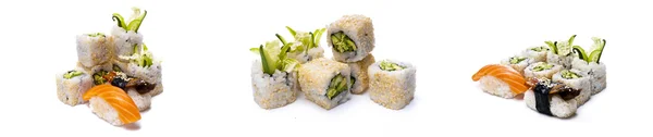 Zöldség tekercs és sushi — Stock Fotó