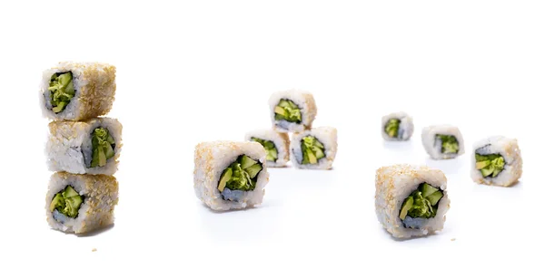 Rollos de verduras y sushi —  Fotos de Stock