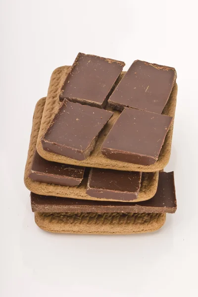 Biscoitos de cacau com chocolate — Fotografia de Stock