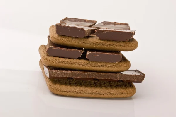 Κακάο μπισκότα με σοκολάτα — Φωτογραφία Αρχείου