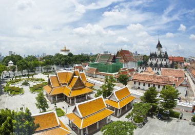 Şehir bangkok Tayland tapınak gökyüzü görünümü